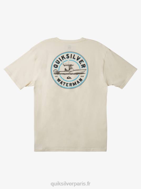 Hommes Quiksilver tee shirt waterman qs outboarder D6PT1481 blanc antique