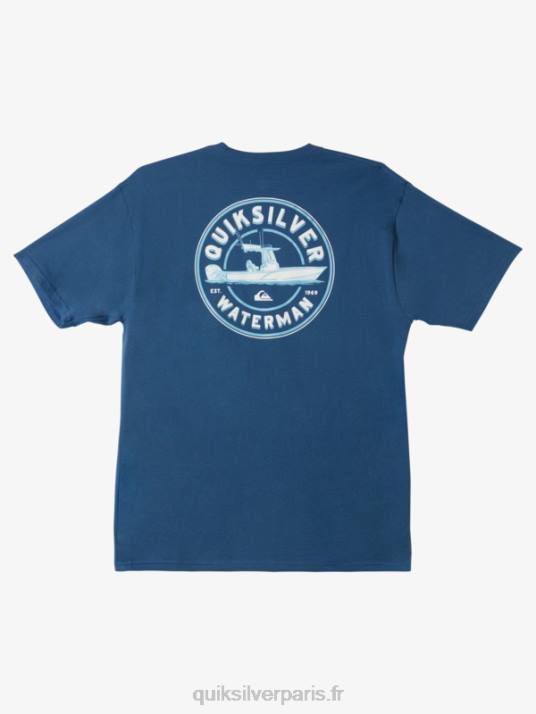 Hommes Quiksilver tee shirt waterman qs outboarder D6PT1482 enseigne bleue