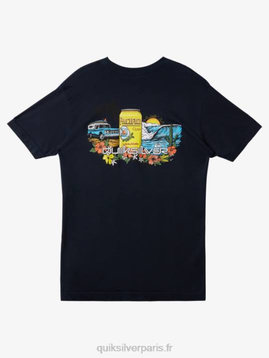 Hommes Quiksilver x Pacifico t-shirt de verrouillage D6PT1 blazer bleu marine