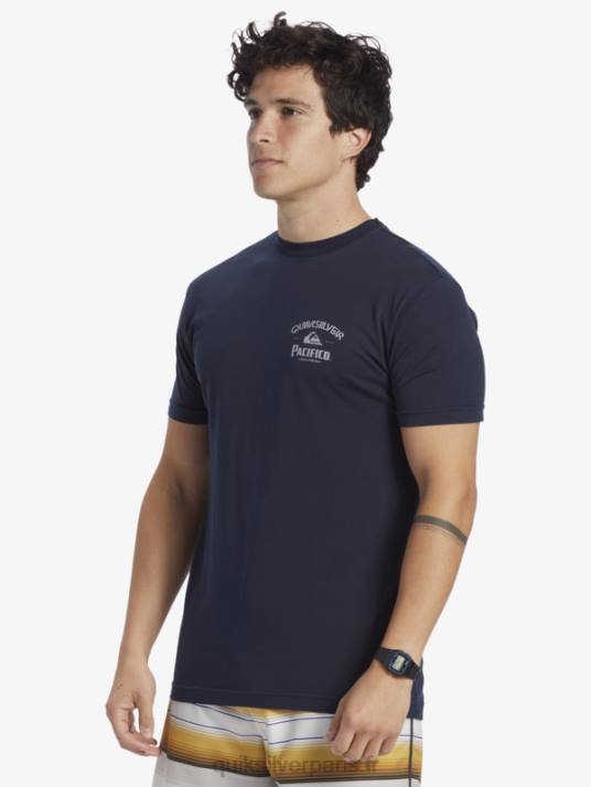 Hommes Quiksilver x Pacifico t-shirt de verrouillage D6PT1 blazer bleu marine