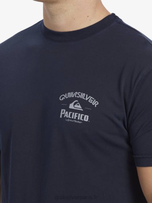 Hommes Quiksilver x Pacifico t-shirt de verrouillage D6PT1 blazer bleu marine