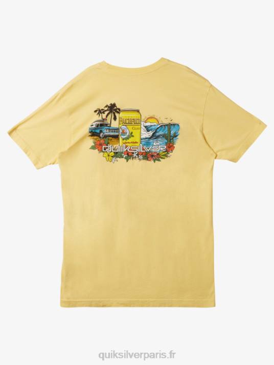 Hommes Quiksilver x Pacifico t-shirt de verrouillage D6PT2 or