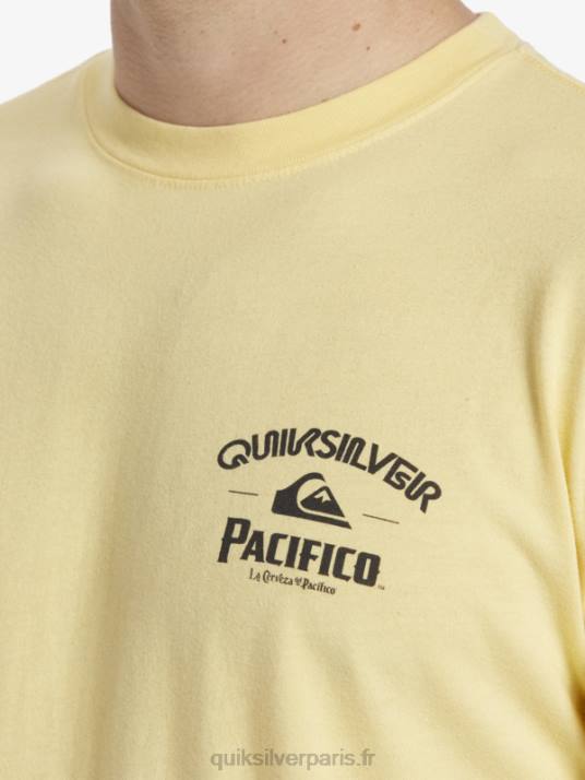 Hommes Quiksilver x Pacifico t-shirt de verrouillage D6PT2 or