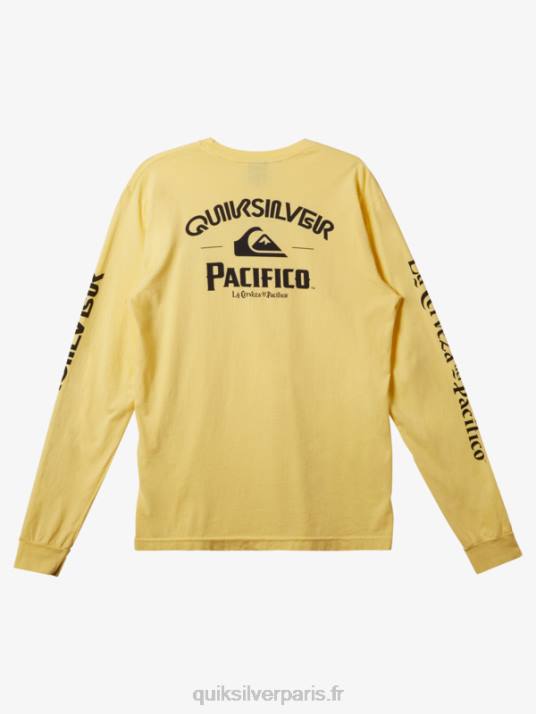 Hommes Quiksilver x Pacifico t-shirt à manches longues straight shooter D6PT5 or