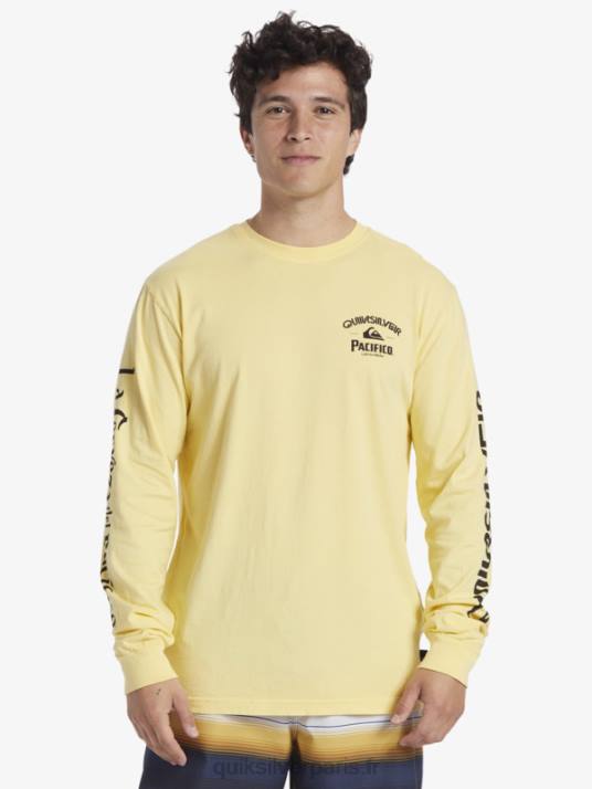 Hommes Quiksilver x Pacifico t-shirt à manches longues straight shooter D6PT5 or