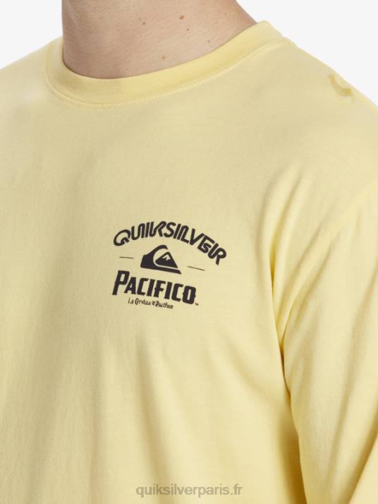 Hommes Quiksilver x Pacifico t-shirt à manches longues straight shooter D6PT5 or