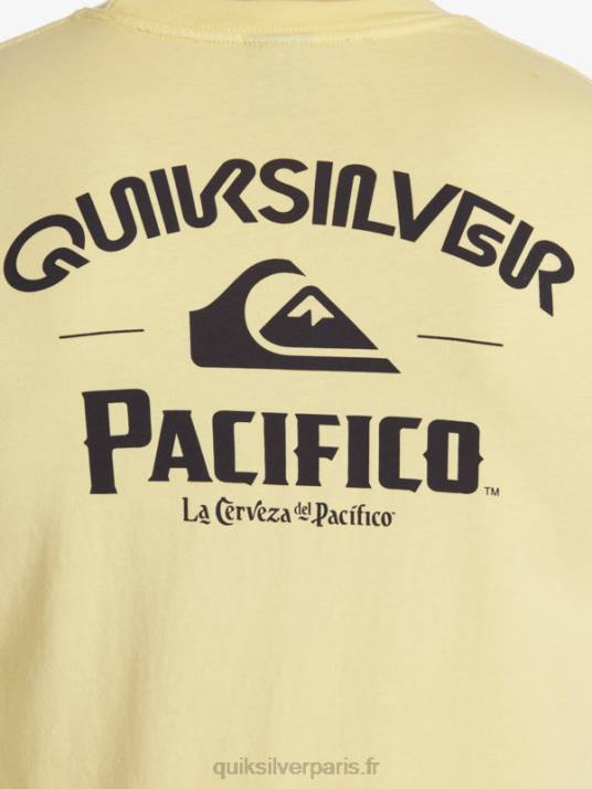 Hommes Quiksilver x Pacifico t-shirt à manches longues straight shooter D6PT5 or