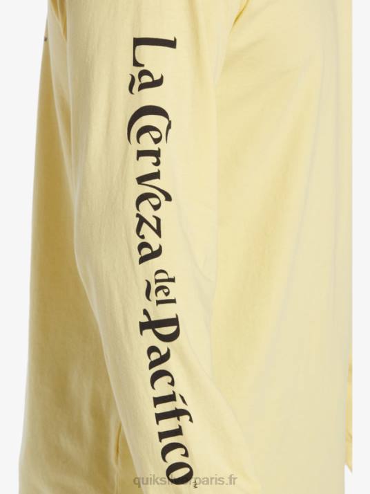 Hommes Quiksilver x Pacifico t-shirt à manches longues straight shooter D6PT5 or