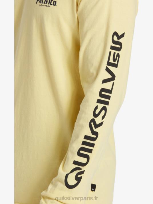 Hommes Quiksilver x Pacifico t-shirt à manches longues straight shooter D6PT5 or