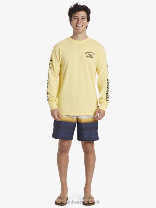 Hommes Quiksilver x Pacifico t-shirt à manches longues straight shooter D6PT5 or