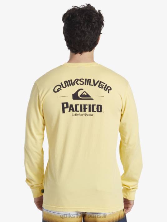 Hommes Quiksilver x Pacifico t-shirt à manches longues straight shooter D6PT5 or