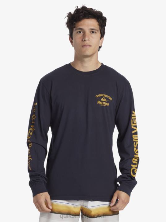 Hommes Quiksilver x Pacifico t-shirt à manches longues straight shooter D6PT6 blazer bleu marine