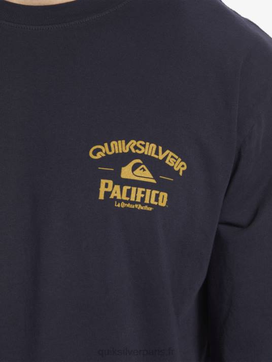 Hommes Quiksilver x Pacifico t-shirt à manches longues straight shooter D6PT6 blazer bleu marine