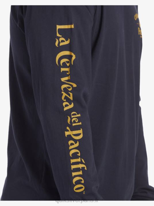 Hommes Quiksilver x Pacifico t-shirt à manches longues straight shooter D6PT6 blazer bleu marine