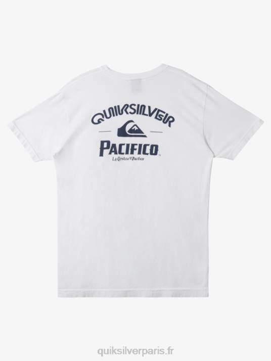 Hommes Quiksilver x Pacifico t-shirt straight shooter D6PT7 blanc