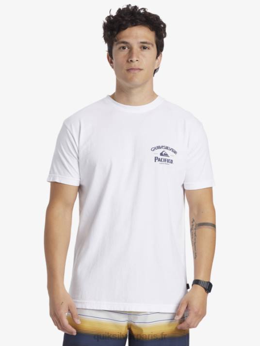 Hommes Quiksilver x Pacifico t-shirt straight shooter D6PT7 blanc