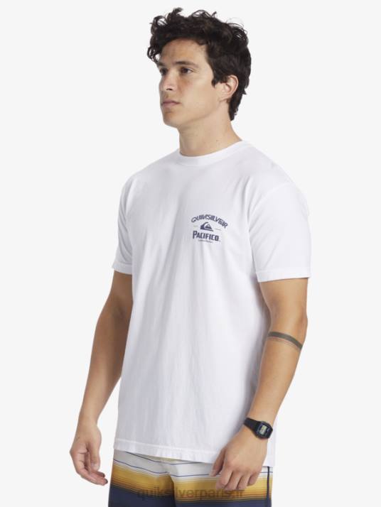 Hommes Quiksilver x Pacifico t-shirt straight shooter D6PT7 blanc