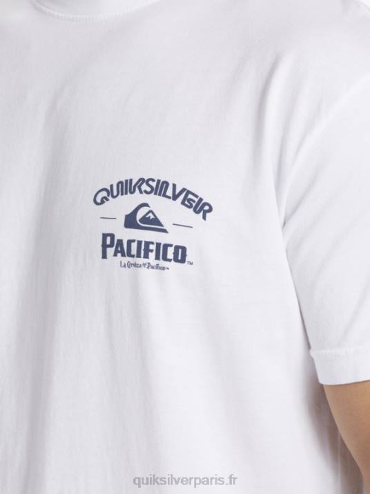 Hommes Quiksilver x Pacifico t-shirt straight shooter D6PT7 blanc