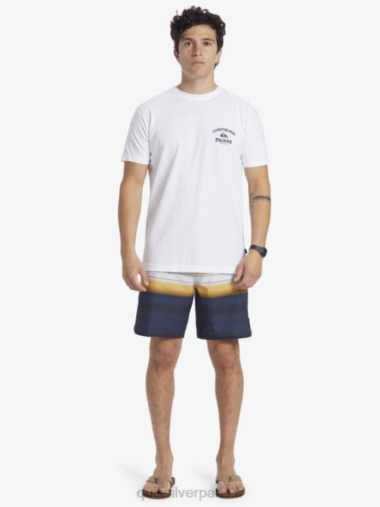 Hommes Quiksilver x Pacifico t-shirt straight shooter D6PT7 blanc