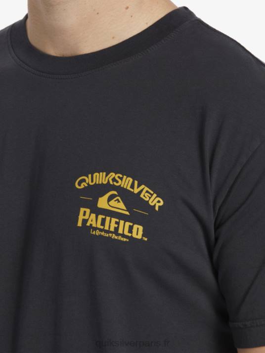 Hommes Quiksilver x Pacifico t-shirt straight shooter D6PT8 macadam