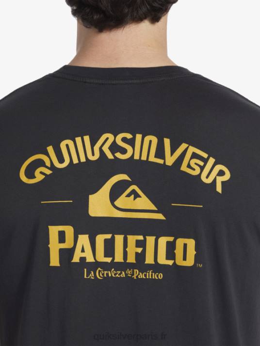 Hommes Quiksilver x Pacifico t-shirt straight shooter D6PT8 macadam