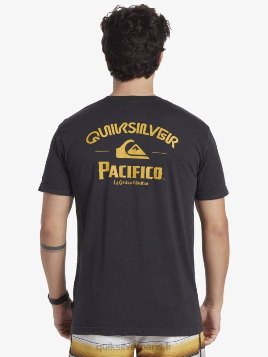 Hommes Quiksilver x Pacifico t-shirt straight shooter D6PT8 macadam