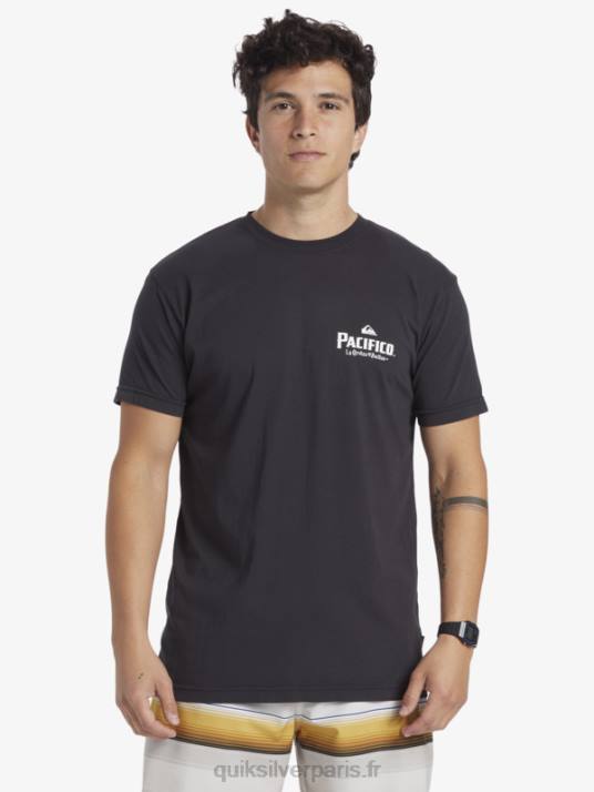 Hommes Quiksilver x Pacifico t-shirt vibes scéniques D6PT10 macadam