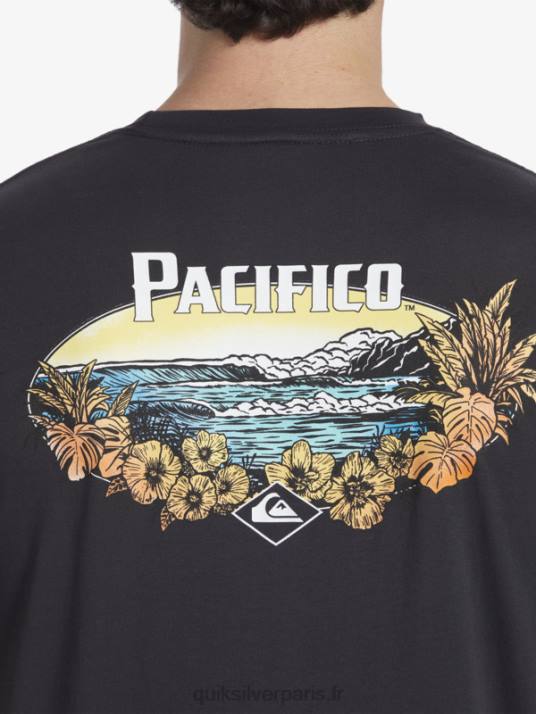 Hommes Quiksilver x Pacifico t-shirt vibes scéniques D6PT10 macadam