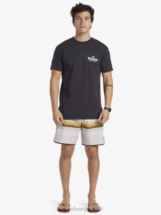 Hommes Quiksilver x Pacifico t-shirt vibes scéniques D6PT10 macadam