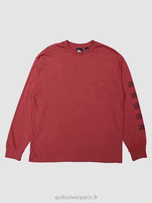 Hommes Quiksilver x Stab t-shirt bio à manches longues D6PT1844 vin rubis