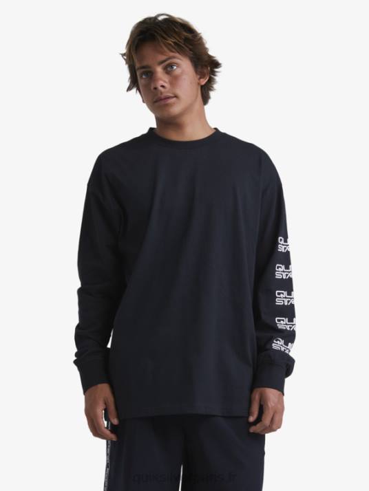 Hommes Quiksilver x Stab t-shirt bio à manches longues D6PT1845 noir