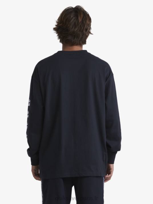 Hommes Quiksilver x Stab t-shirt bio à manches longues D6PT1845 noir