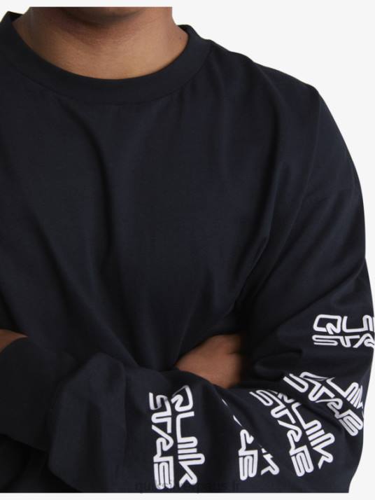 Hommes Quiksilver x Stab t-shirt bio à manches longues D6PT1845 noir