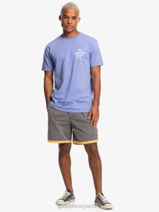Hommes Quiksilver x Stranger t-shirt choses lenora D6PT1838 jacaranda