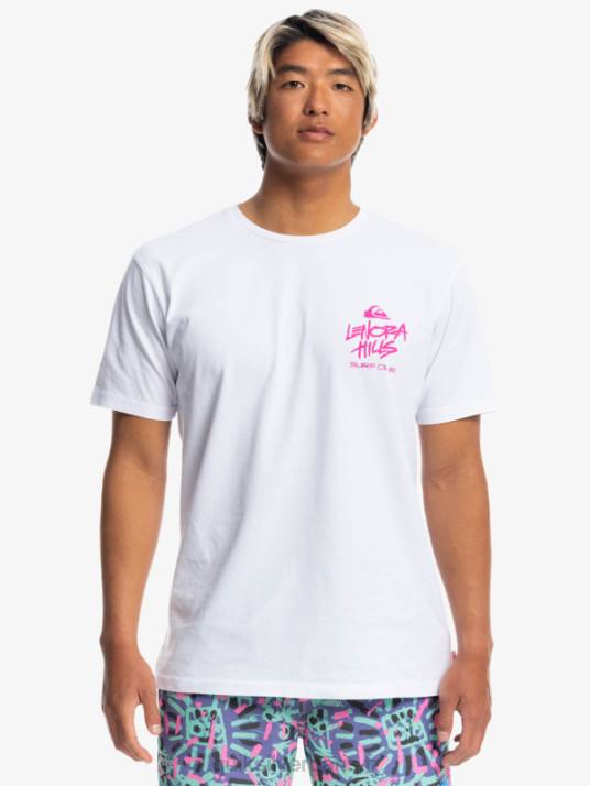 Hommes Quiksilver x Stranger t-shirt choses lenora D6PT1839 blanc