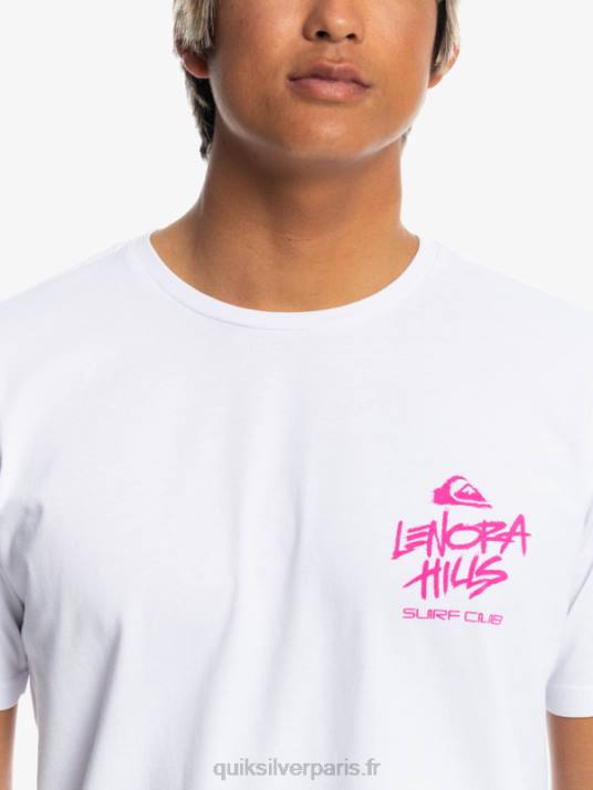 Hommes Quiksilver x Stranger t-shirt choses lenora D6PT1839 blanc