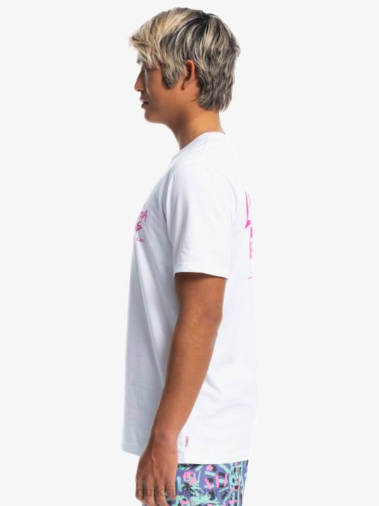 Hommes Quiksilver x Stranger t-shirt choses lenora D6PT1839 blanc