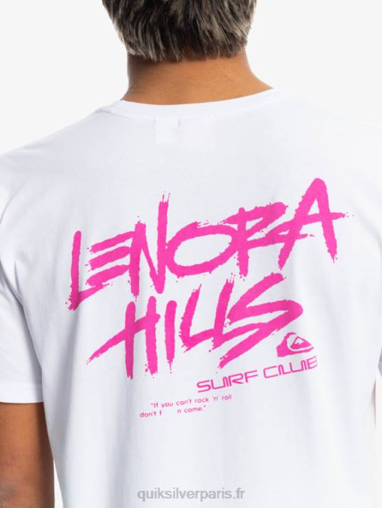 Hommes Quiksilver x Stranger t-shirt choses lenora D6PT1839 blanc