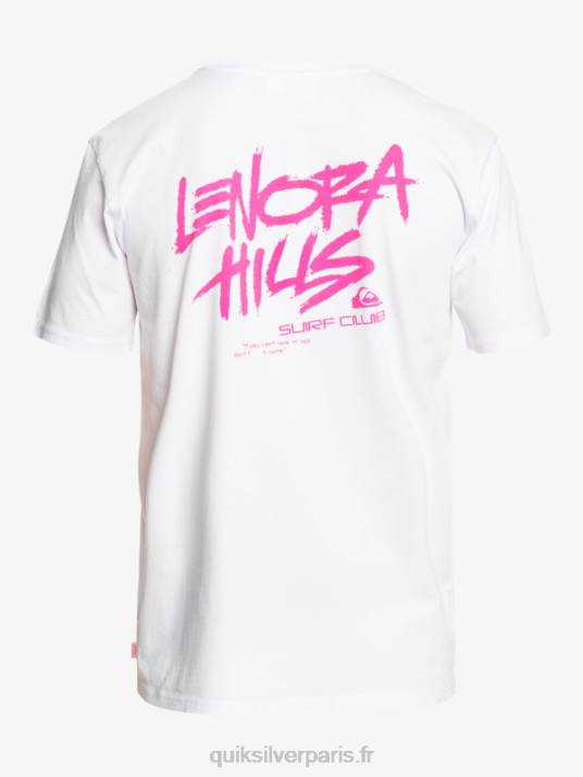 Hommes Quiksilver x Stranger t-shirt choses lenora D6PT1839 blanc