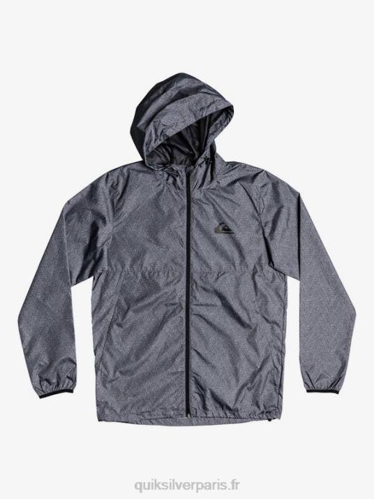 Hommes Quiksilver veste coupe-vent de tous les jours D6PT1011 chiné gris foncé