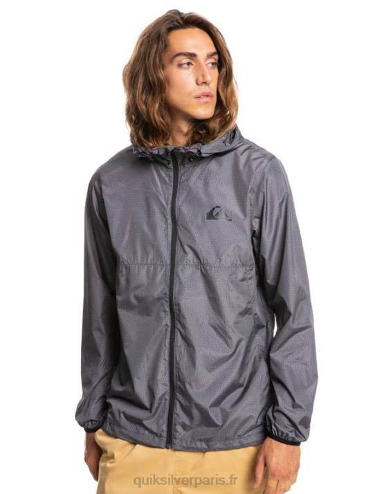 Hommes Quiksilver veste coupe-vent de tous les jours D6PT1011 chiné gris foncé