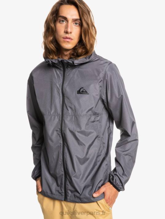 Hommes Quiksilver veste coupe-vent de tous les jours D6PT1011 chiné gris foncé