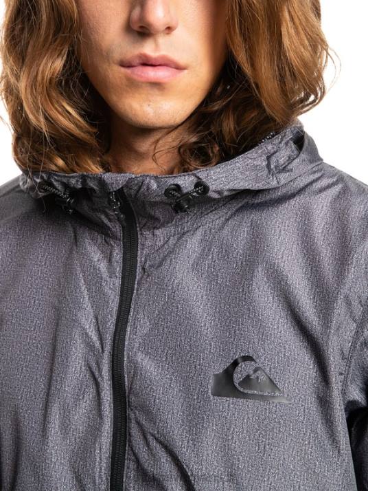 Hommes Quiksilver veste coupe-vent de tous les jours D6PT1011 chiné gris foncé