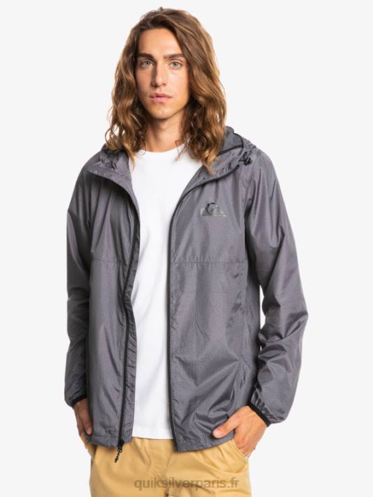Hommes Quiksilver veste coupe-vent de tous les jours D6PT1011 chiné gris foncé