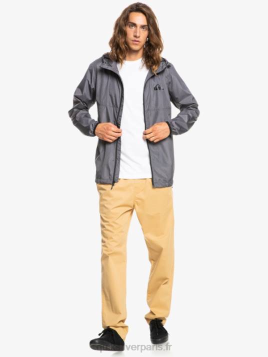 Hommes Quiksilver veste coupe-vent de tous les jours D6PT1011 chiné gris foncé