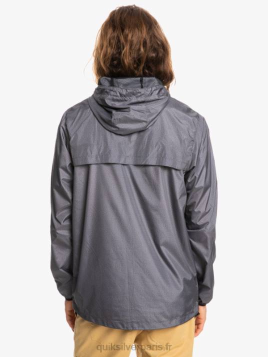 Hommes Quiksilver veste coupe-vent de tous les jours D6PT1011 chiné gris foncé