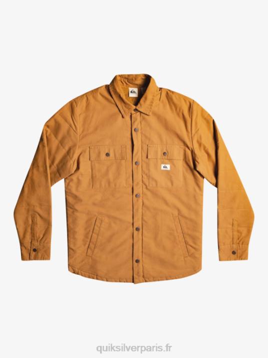 Hommes Quiksilver veste de corvée en toile downrail D6PT1567 cassonade