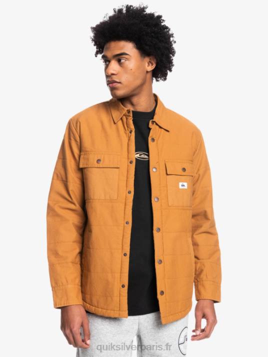 Hommes Quiksilver veste de corvée en toile downrail D6PT1567 cassonade