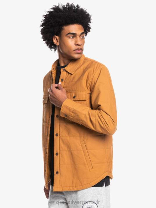 Hommes Quiksilver veste de corvée en toile downrail D6PT1567 cassonade
