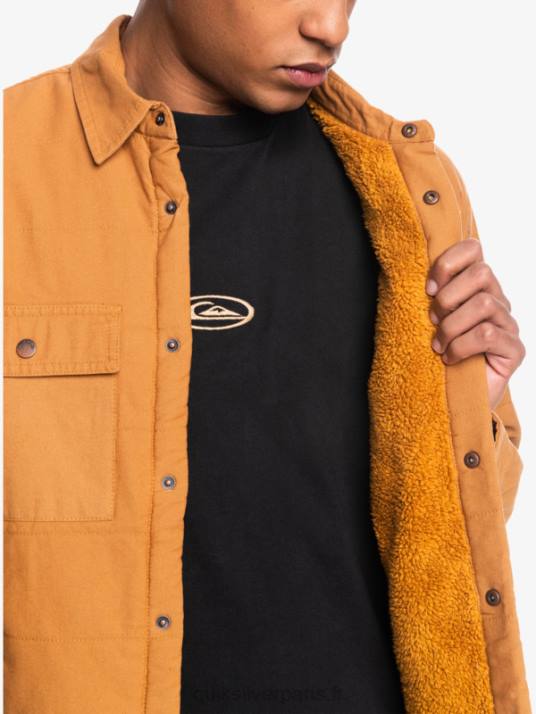 Hommes Quiksilver veste de corvée en toile downrail D6PT1567 cassonade